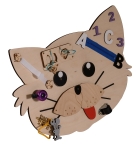 Дървена дъска с различни активности - Коте