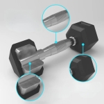 Дъмбел гумиран, хексагонален inSPORTline Hexclusive 10 кг