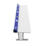 RFG Лабораторна ученическа маса Flat, 180х60х75 см, синьо-бяла