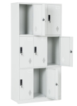 Метален шкаф Carmen с 9 отделения 90х45см H=185см, светлосив