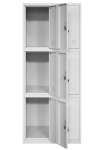 Метален шкаф Carmen с 6 отделения 76х45см H=185см, светлосив