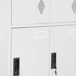 Метален шкаф Carmen с 9 отделения 90х45см H=185см, светлосив