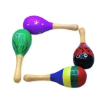 Дървен цветен маракас, 1 брой