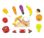 Дървен комплект за рязане - Хранителни продукти с риба