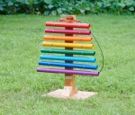 Музикален панел Дъга с хоризонтални звукови тръби - за игра на открито и на закрито