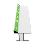 RFG Лабораторна ученическа маса Flat, 180х60х75 см, зелено-бяла