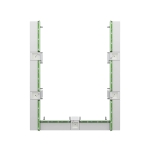 RFG Лабораторна ученическа маса Flat, 180х60х75 см, зелено-бяла