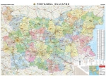 България - административна карта 140х100 см