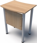 Маса едноместна с извит плот навън 60х52 Н=76