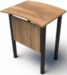 Маса едноместна с извит плот навътре 60х52 Н=76