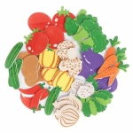 Стикери от микропореста гума EVA - Зеленчуци, 44 броя