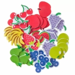 Стикери от микропореста гума EVA - Плодове, 45 броя