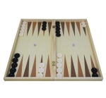 Шах, табла и дама в кутия от дърво 29 см