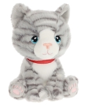 Плюшена играчка - Коте, сиво 14 см