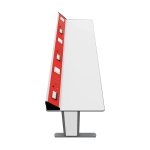 RFG Лабораторна ученическа маса Flat, 180х60х75 см, червено-бяла