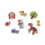 Дървени магнити - Животни и елементи от фермата