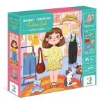 Магнитна игра с дъска - Модерно момиче, 32 части