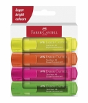 Маркер за текст Faber-Castell 1546, неон, 4 цвята