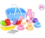 Кошница с хранителни продукти и сервиз за кафе