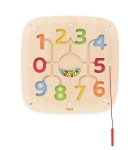 Дървен стенен панел - Магнитен лабиринт с цифри