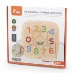 Дървен стенен панел - Магнитен лабиринт с цифри