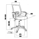 Офис стол Lori White Chrome, с дамаска
