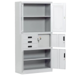 Метален шкаф Carmen CR-1240 E J 90х40 Н=185см, светлосив