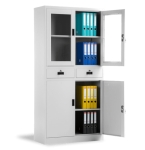 Метален шкаф Carmen CR-1247 LZ 90х40 Н=185см, светлосив