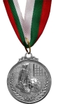Медал за футбол 2 място - сребърен 5 см, С трикольорна лента
