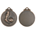 Медал за футбол 3 място - бронзов 5 см, С трикольорна лента