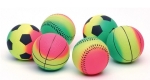 Топка от пяна с гумено покритие Ø=9.5см микс, 12 броя