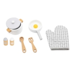 Дървен готварски комплект - бял