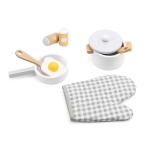 Дървен готварски комплект - бял