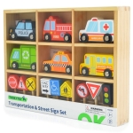 Дървен комплект - Транспортни средства и пътни знаци