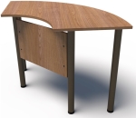 Маса едноместна С-образна, с крак Роси 90х90 Н=76