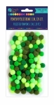 Помпони 1см - Зелени, 120 броя
