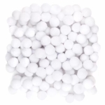 Помпони 1см - Бели, 120 броя