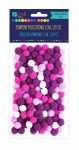 Помпони 1см - Лилави, 120 броя