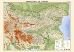 България - обща географска карта 150х107 см
