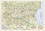 България - стенна пътна карта 150х107 см