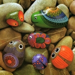 Комплект за рисуване върху камъчета: Stone painting \"Underwater tropics\"