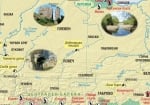 Стенна карта на България - Защитени територии 140х100см