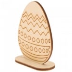 Дървени яйца с поставки за Великден, 10 броя