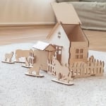 Дървен 3D конструктор - Ферма, с животни