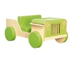 Дървен автомобил с повишена проходимост, зелен