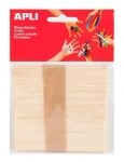 Apli Дървени плоски пръчици, натурални 114х10 мм, 50 броя