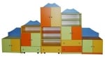 Секция Лапландия (модул 4) Шкаф с 2 врати, 2 чекмеджета и рафт  60х45 Н=140см, цветен
