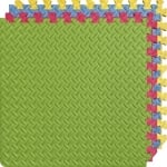 Мек пъзел-килим EVA  62х62х1.7 см, 4 броя в комплект - Червен, Жълт, Зелен, Син