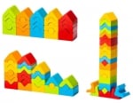 Конструктор от дървени блокчета - Цветни кули