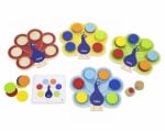 Дървена образователна игра с цветове - Паун